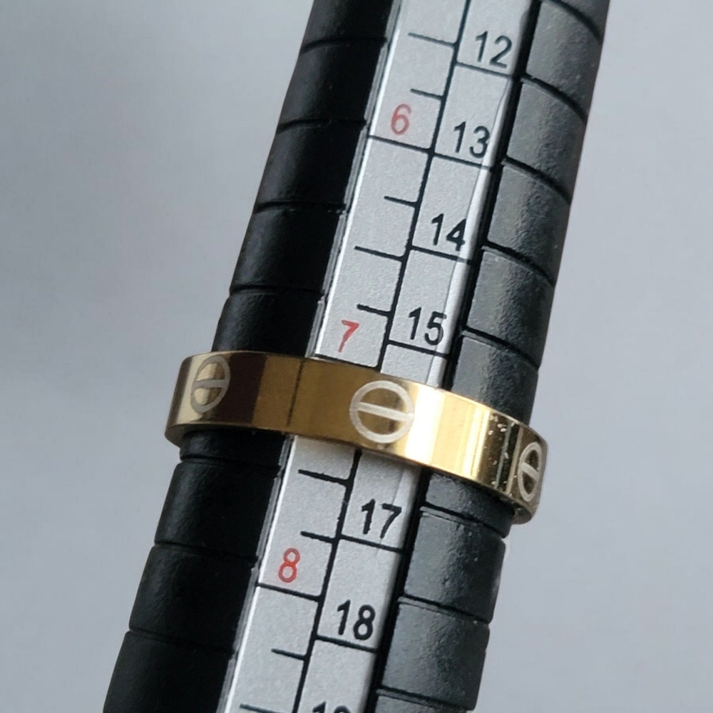 Gold Ring with Engraved Design